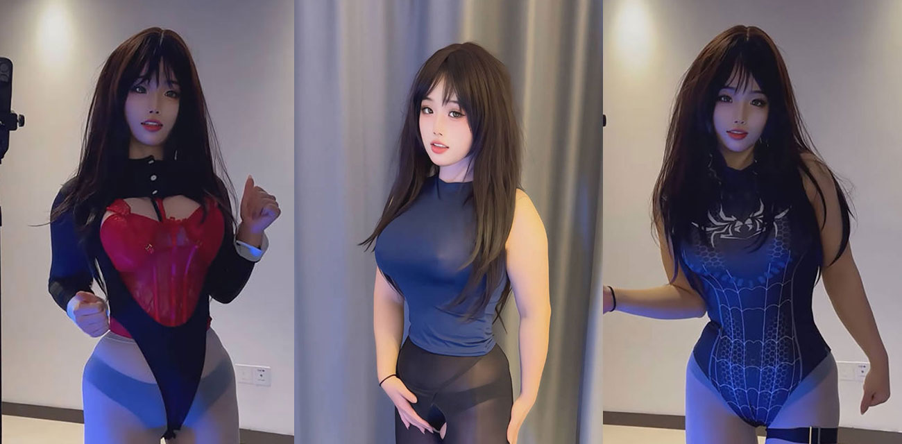 抖音高颜值甜妹博主【屯屯酱】金主高价定制骚舞视频，身穿性感紧身衣疯狂卡点扭臀晃乳